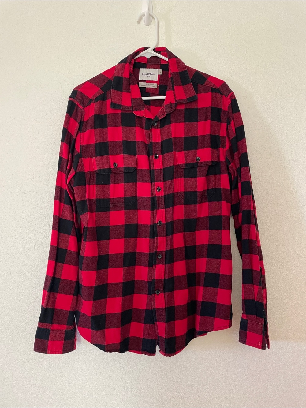 Goodfellow & Co Men's Mid-Weight Long Sleeve Flannel Shirt